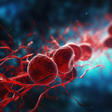 A photo of a bioprinted blood vessel that is grafted to a patient’s artery